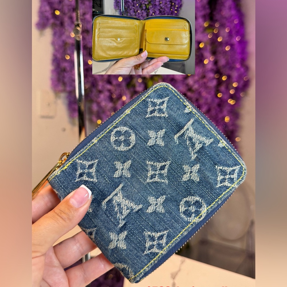 LOUIS VUITTON Portefeuille Roux Japan Limited Edition Monogram Denim Authentic